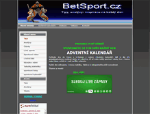 Tablet Screenshot of betsport.cz